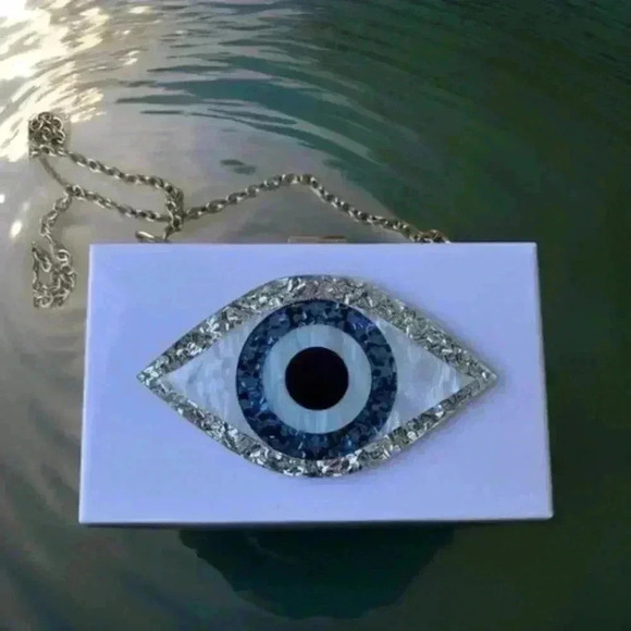 White Evil Eye Clutch - Picture 2 of 3